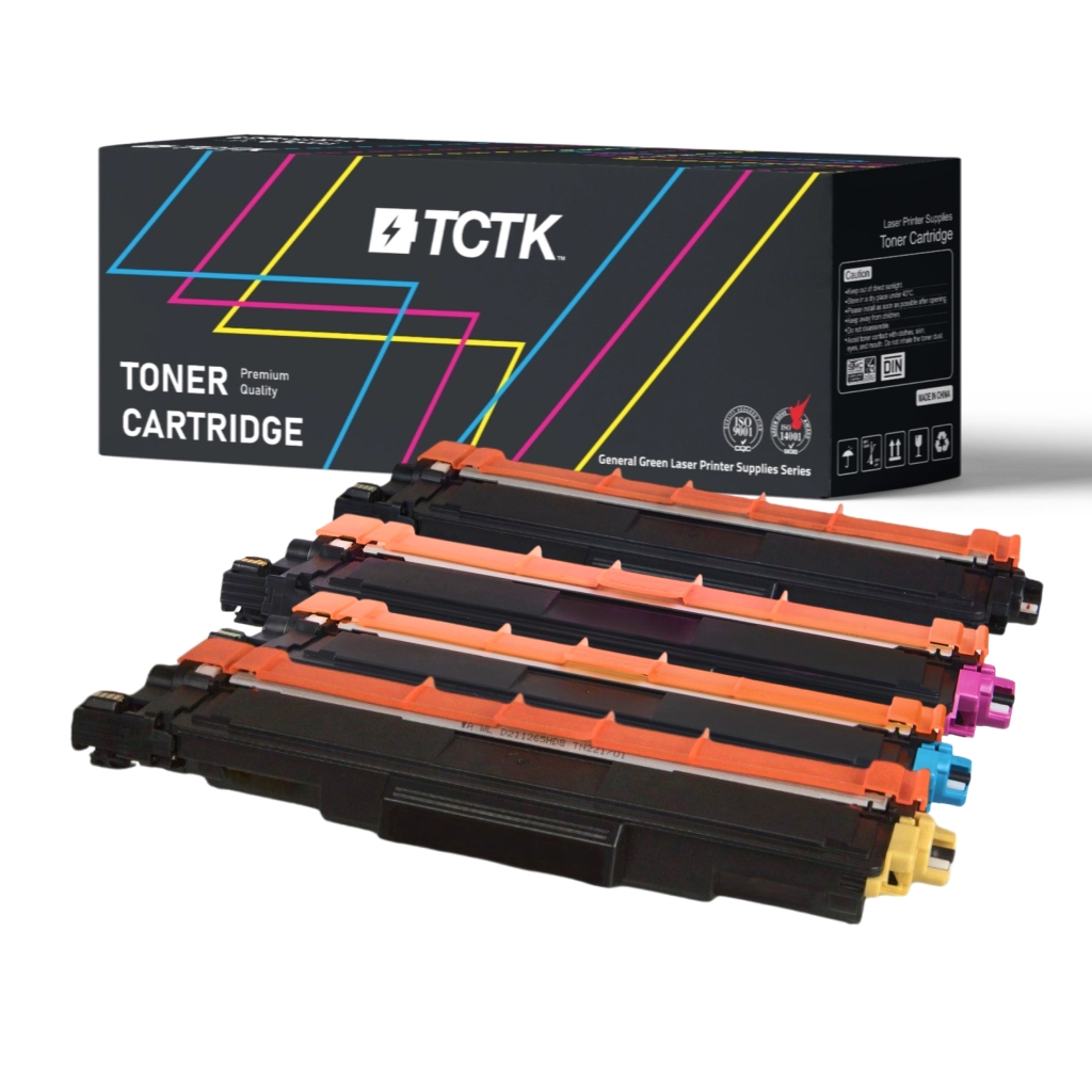 Multipack (4) Toners CMYK (Cyan/Magenta/Yellow/Black) Compatible with Brother DCP, HL-L, MFC - Replaces TN-227 (TN227C) / TN-237 (TN237C)  / TN-247 (TN247C)  / TN-257 (TN257C)